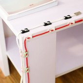 塑料电线固定理线器自粘集线器粘贴式壁挂电线收纳夹卡扣卡子（12个装）