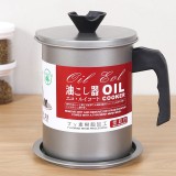 加厚不锈钢滤油壶家用带盖过滤网储油分离隔油壶厨房防漏神器大容量