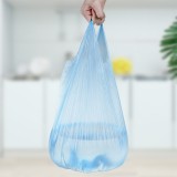 加厚一次性家用厨房分类收纳袋宿舍黑色塑料袋大号点断式垃圾袋 背心手提款（5卷100只）