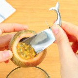 304不锈钢水果开果器家用百香果勺子开口器厨房工具鲸鱼形304水果分割器