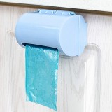 圆柱形塑料袋收纳盒大容量家用厨房用品塑料收纳盒壁挂抽取垃圾袋收纳盒