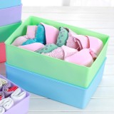 彩色注塑有盖内衣收纳盒 加高 高11cm 