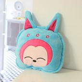 维维熊 珊瑚绒卡通空调被抱枕（蓝色狸猫）