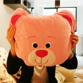 维维熊 卡通空调被抱枕（粉色小熊）