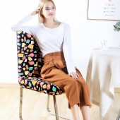  弹力椅子套餐椅罩防尘套酒店宴会婚庆座椅套凳子罩（几何印花半包款）