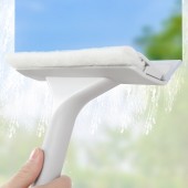 擦窗户神器玻璃搽洗刮子餐桌刮刀清洁工具刮水器双面玻璃刮擦窗器（百洁布+刮条）