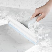 擦窗户神器玻璃搽洗刮子餐桌刮刀清洁工具刮水器双面玻璃刮擦窗器（百洁布+刮条）