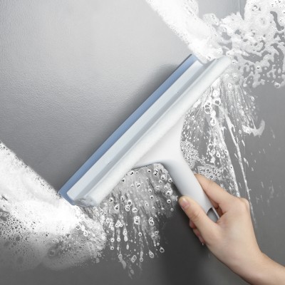 擦窗户神器玻璃搽洗刮子餐桌刮刀清洁工具刮水器双面玻璃刮擦窗器（百洁布+刮条）