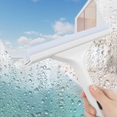 擦窗户神器玻璃搽洗刮子餐桌刮刀清洁工具刮水器双面玻璃刮擦窗器（百洁布+刮条）