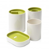 纳川 北欧风漱口刷牙杯子 洗漱杯皂盒收纳筒四件套 A0224-B