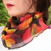 围脖女薄款套头春夏季防晒小丝巾假领子面罩广场舞百搭护广场舞颈部围巾