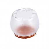 创意加厚耐磨防滑全透明硅胶桌椅脚套家具静音地板保护垫椅子凳子桌脚垫（4号 圆底方口 2.6-3.1cm）