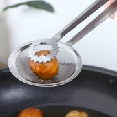 厨房不锈钢漏勺夹油捞油炸食品漏油勺捞豆腐粉筛过滤网食品油夹子