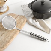 不锈钢漏勺油渣滤油网筛厨房小漏勺撇油勺刮油勺滤油勺豆浆过滤网