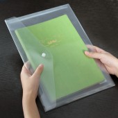 A4塑料加厚按扣文件袋透明档案袋票据袋资料袋学生试卷袋办公用品 5505