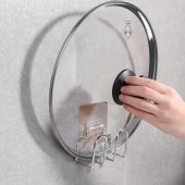 不锈钢壁挂式锅盖架厨房免打孔放案板砧板置物架家用厨房挂钩收纳架