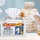 全球仓 羽绒服清洁湿巾免水洗擦拭污渍湿纸巾干洗剂家用去污垢清洗神器（12片）