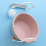 家用浴室可折叠脸盆架免打孔壁挂式卫生间盆子收纳架洗手间洗衣机架