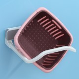 家用浴室可折叠脸盆架免打孔壁挂式卫生间盆子收纳架洗手间洗衣机架