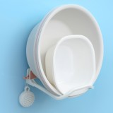 家用浴室可折叠脸盆架免打孔壁挂式卫生间盆子收纳架洗手间洗衣机架