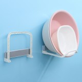 家用浴室可折叠脸盆架免打孔壁挂式卫生间盆子收纳架洗手间洗衣机架