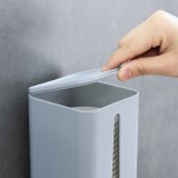 带盖单筒取杯器壁挂式一次性杯子架家用饮水机卡扣式放纸杯置物架（单筒升级款）