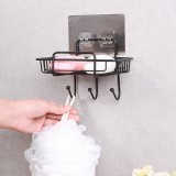 无痕挂钩肥皂架卫生间壁挂式镂空肥皂盒沥水架厨房用品铁艺置物架