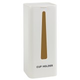 带盖单筒取杯器壁挂式一次性杯子架家用饮水机卡扣式放纸杯置物架（单筒升级款）