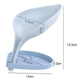 北欧创意双层树叶肥皂盒浴室免钉可拆卸肥皂架家用多功能沥水香皂盒