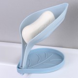 北欧创意双层树叶肥皂盒浴室免钉可拆卸肥皂架家用多功能沥水香皂盒