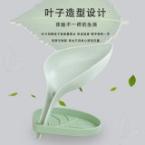 北欧创意双层树叶肥皂盒浴室免钉可拆卸肥皂架家用多功能沥水香皂盒