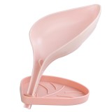 北欧创意双层树叶肥皂盒浴室免钉可拆卸肥皂架家用多功能沥水香皂盒