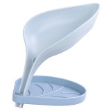 北欧创意双层树叶肥皂盒浴室免钉可拆卸肥皂架家用多功能沥水香皂盒