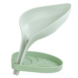 北欧创意双层树叶肥皂盒浴室免钉可拆卸肥皂架家用多功能沥水香皂盒