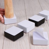 碳钢桌脚增高垫加厚增高沙发桌脚垫高神器家具专用静音耐磨床脚垫（方形6cm*6cm*3.8cm） 一套四个装