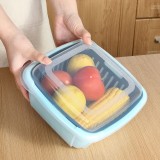 洗菜篮子沥水篮厨房冰箱带盖密封水果蔬菜双层塑料家用收纳保鲜盒