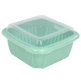 洗菜篮子沥水篮厨房冰箱带盖密封水果蔬菜双层塑料家用收纳保鲜盒