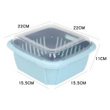 洗菜篮子沥水篮厨房冰箱带盖密封水果蔬菜双层塑料家用收纳保鲜盒