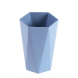 漱口杯简约牙刷杯子情侣洗漱杯家用牙缸杯小麦纤维立体几何形刷牙杯JY176