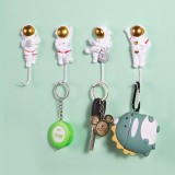 卡通树脂宇航员挂钩厨房免打孔无痕强力粘钩家用玄关墙壁钥匙挂架