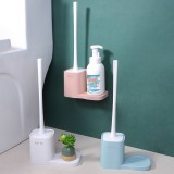 悬挂沥水马桶刷套装家用无死角洗厕所清洁刷卫生间挂墙式置物架