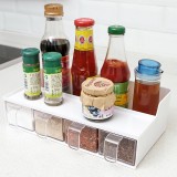 调料盒佐料盒多功能调料罐套装厨房用品抽屉式四格可视置物架子盐罐调味盒