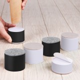 碳钢桌脚增高垫加厚增高沙发桌脚垫高神器家具专用静音耐磨床脚垫（圆形6cm*6.8cm） 一套四个装