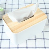 抽纸盒家用欧式厕所纸抽盒简约实木餐巾纸盒客厅茶几收纳盒纸巾盒（盖子下沉式长款）
