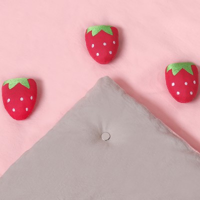 家用被子固定器床单防滑固定夹被角被罩防滑固定扣防跑神器 棉质按压款 散装含钉子（草莓）单个卖