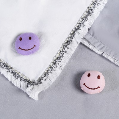 家用被子固定器床单防滑固定夹被角被罩防滑固定扣防跑神器 棉质按压款 散装含钉子（笑脸）单个卖