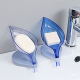 创意吸盘式树叶肥皂盒浴室壁挂式免打孔香皂盒家用多功能沥水皂架