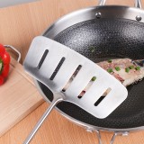 304不锈钢煎鱼铲子翻鱼铲加厚加宽家用厨房盛鱼勺煎饼煎牛排平铲