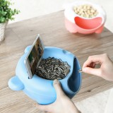 懒人瓜子盒糖果盒客厅干果盘吃磕瓜子工具双层厚干果盒家用水果盘