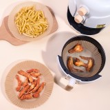 空气炸锅专用纸盘家用食品级耐高温吸油纸食物烘焙硅油纸烧烤圆形（50张）